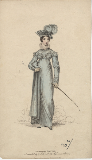 Equestrian costume (colour litho)