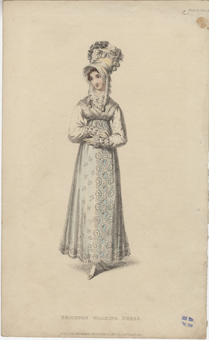 Brighton walking dress (colour litho)