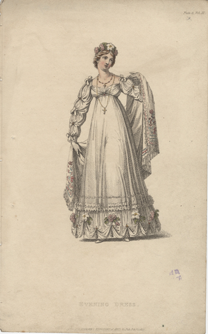 Evening dress (colour litho)
