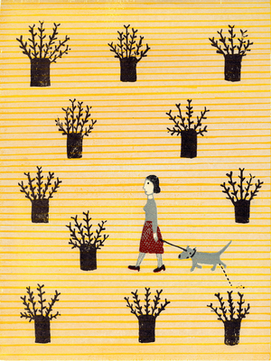 Walking Woman, 2006 (woodcut)
