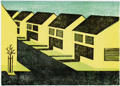 Settlement I, 2007 (linocut)