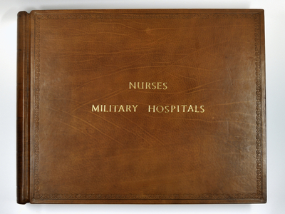 Register of nurses sent to military hospitals in the East (leather)