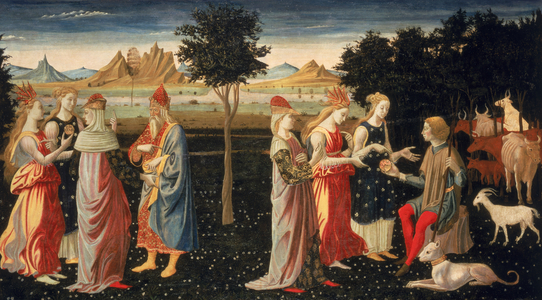 The Judgement of Paris, c.1480 (tempera on canvas)