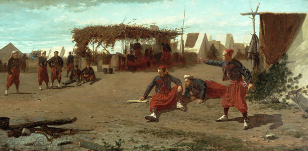 Pitching Quoits, 1865 (oil on canvas)
