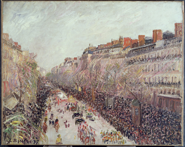 Mardi Gras on the Boulevards, 1897 (oil on canvas)