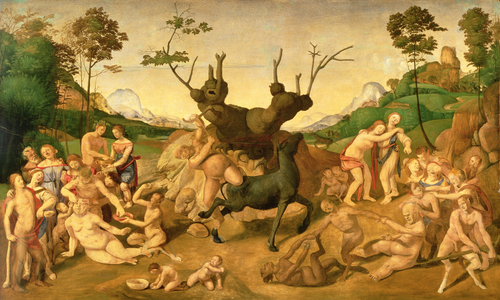 The Misfortunes of Silenus, c.1500 (oil on panel)