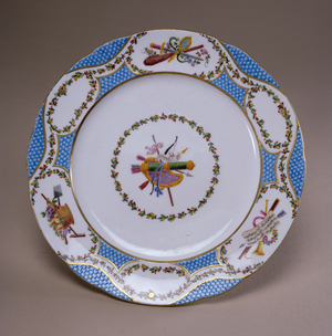 Sevres dessert service plate, from the Melbourne Service, 1770 (soft-paste porcelain)