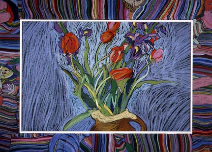 Candy Tulips (oil pastel, pencil and chalk on paper)