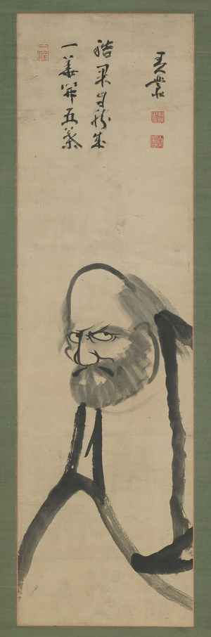 Bodhidharma, Edo period, 18th-19th century (ink on paper)
