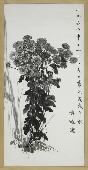 Chrysanthemums, 1958 (ink on paper)
