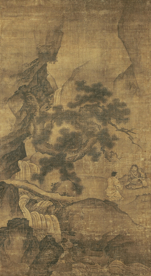 Li Tieguai Teaching in a Pine Valley, Yuan dynasty (ink on silk)