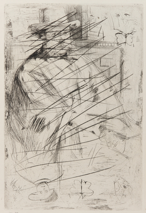 Mr. Mann, 1860 (drypoint on paper)