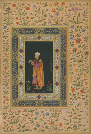 Portrait of Itimad Al-dawla, Mughal dynasty (opaque watercolour and gold on paper)