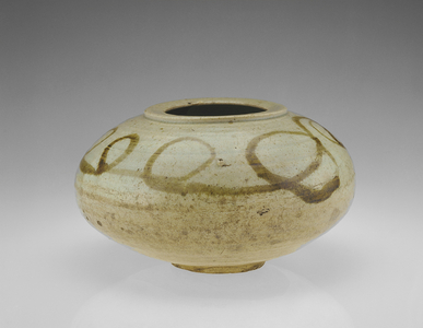 Jar with design of a dragon, Hwanghaedo province, Choson period, second half of 17th century (porcelain with iron decoration under transparent glaze)