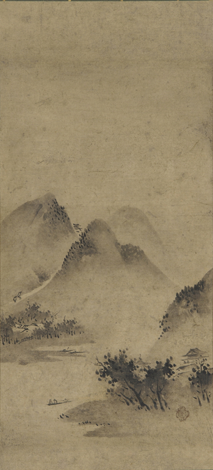 Landscape, Muromachi period (ink on paper)