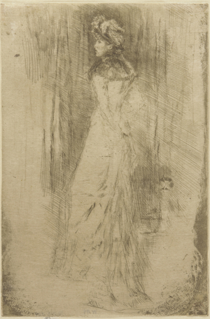 Maude, standing, c.1873 (drypoint on paper)