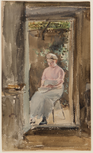 Pink Note: Shelling Peas, 1883/84 (w/c on paper)