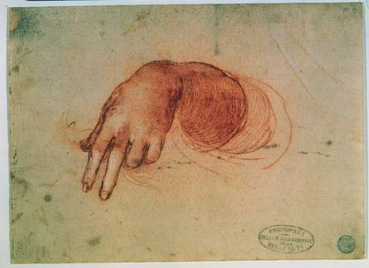 Study of a hand (red chalk on paper)