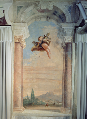 Landscape with Cupid, from the 'Foresteria' (Guesthouse) 1757 (fresco)