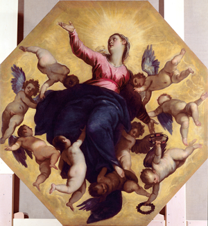Madonna Carried by Angels (ceiling fresco)