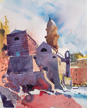 Fernazza, Porto, 2002 (watercolour on paper)