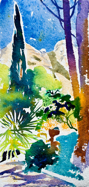 Garden in the South  (watercolour on paper)