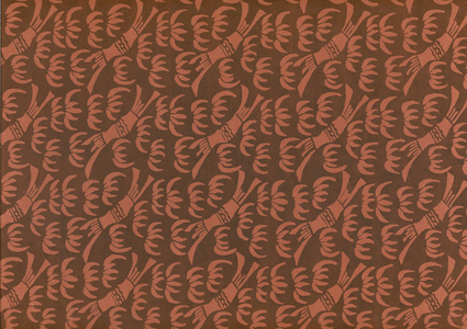 Hand stencil-dyed paper, mid 20th century (paper)