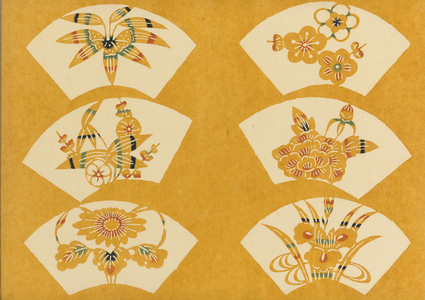 Hand stencil-dyed paper, mid 20th century (paper)