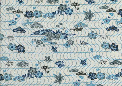 Hand stencil-dyed paper, mid 20th century (paper)