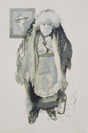 Margaret: They ought to do something, 1969 (pen and wash on board)