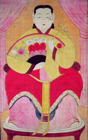 Daesin manura (natural pigment on silk)