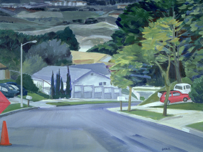 Looking Down My Street, 2000 (acrylic on canvas)