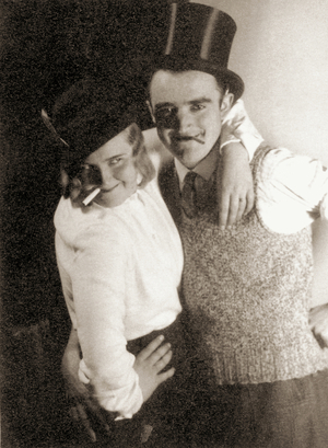 'Carnival with Ege', Eva Braun at a house party, 1935 (b/w photo)