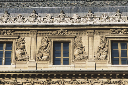 The Cour Carree; Lescot wing, detail (photo)