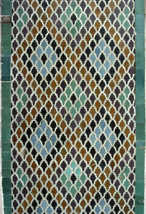 Bou Inania Madrasa, zellij tilework, c14th (ceramic)