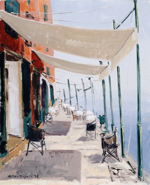 The Jetty at Portofino, 1992 (oil on canvas)