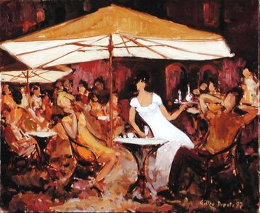 The Terrace of the Galeone, Liguria, 1997 (oil on canvas)
