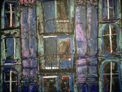Zurich by Night, 1994 (pastel on paper)
