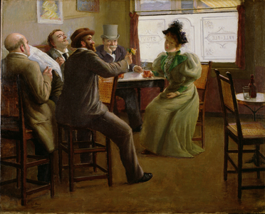 Bar interior, c.1880 (oil on canvas)
