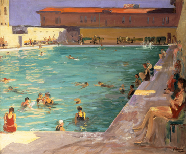 The People's Pool, Palm Beach, 1927 (oil on canvas)