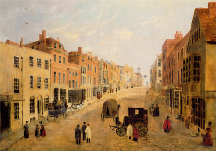 Guildford High Street, (oil on canvas)