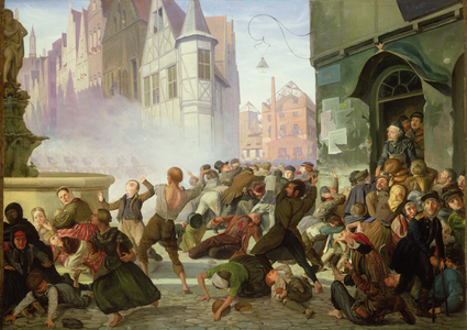 The Riot (oil on canvas)