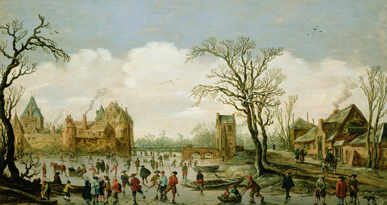 Winter Landscape with a Walled Castle, 1626 (panel)
