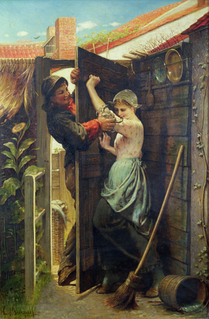 A Sailor with a Crab, 1874 (oil on canvas)