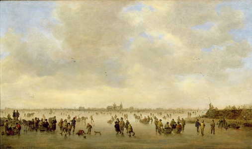 Winter Landscape with Skaters before S'Hertogenbosch, 1646 (oil on panel)