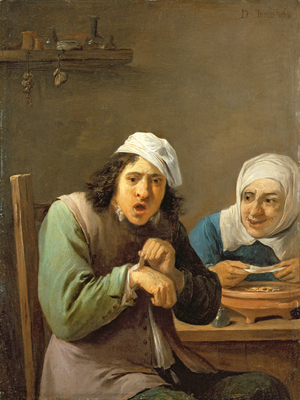 The Five Senses Series: Feeling, c.1640 (oil on copper)