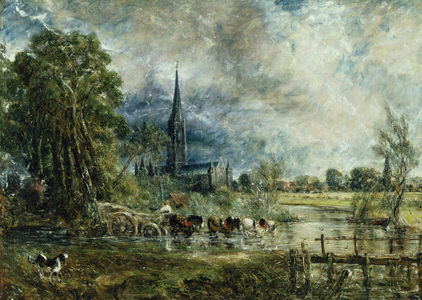 Salisbury Cathedral from the Meadows, 1829-31 (oil on canvas)