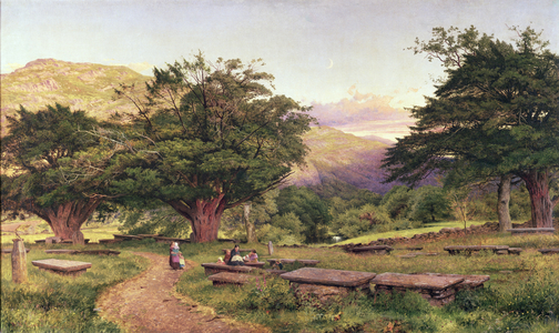 The Churchyard at Betws-y-coed, 1863 (oil on canvas)