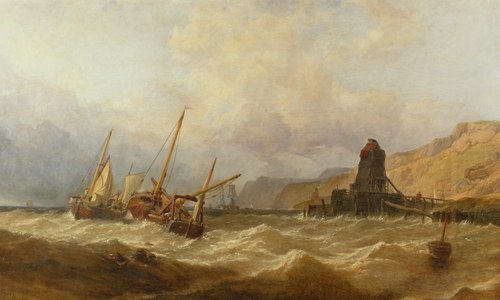 Oxwich Bay, South Wales, 1851 (oil on canvas)