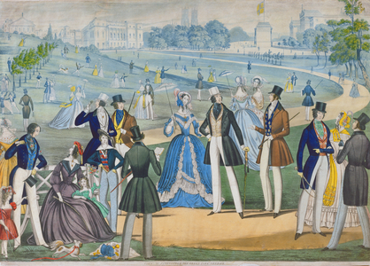 View of St James's Park from Green Park, Westminster, c.1820 (aquatint on paper)